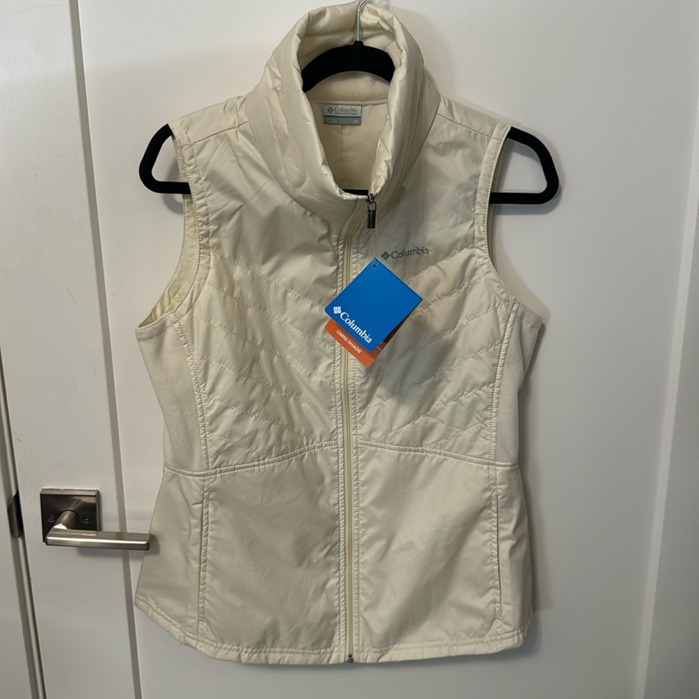 Columbia vest, white/cream nwt